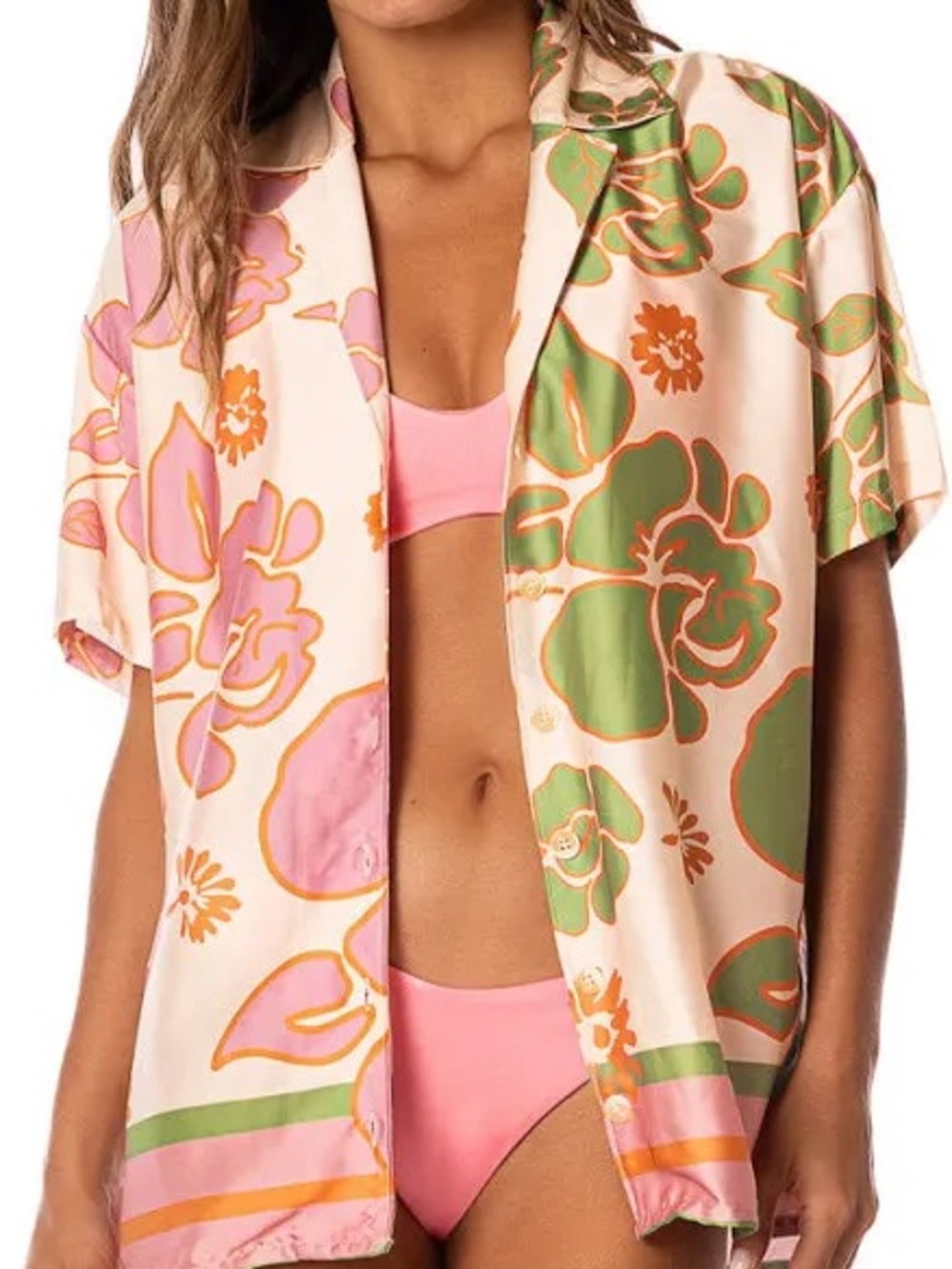 NWOT Anthropologie Maaji Floating Blooms Noise Cover Up Shirt - Picture 2 of 16